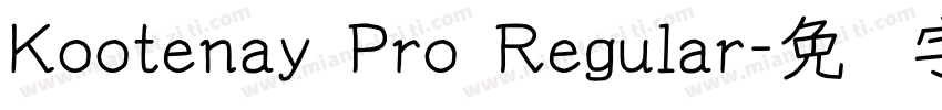 Kootenay Pro Regular字体转换